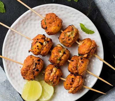 Bharwa Mashroom Tikka – Stuffed & Grilled Mushrooms