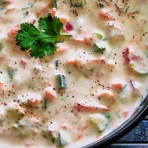 Mix Veg Raita – Yogurt with Spiced Mixed Veggies